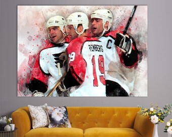 Legion of Doom Canvas Print, Eric Lindros Poster, John LeClair Poster, Mikael Renberg Poster, Ice Hockey Room Decor, Hockey Fan Gift