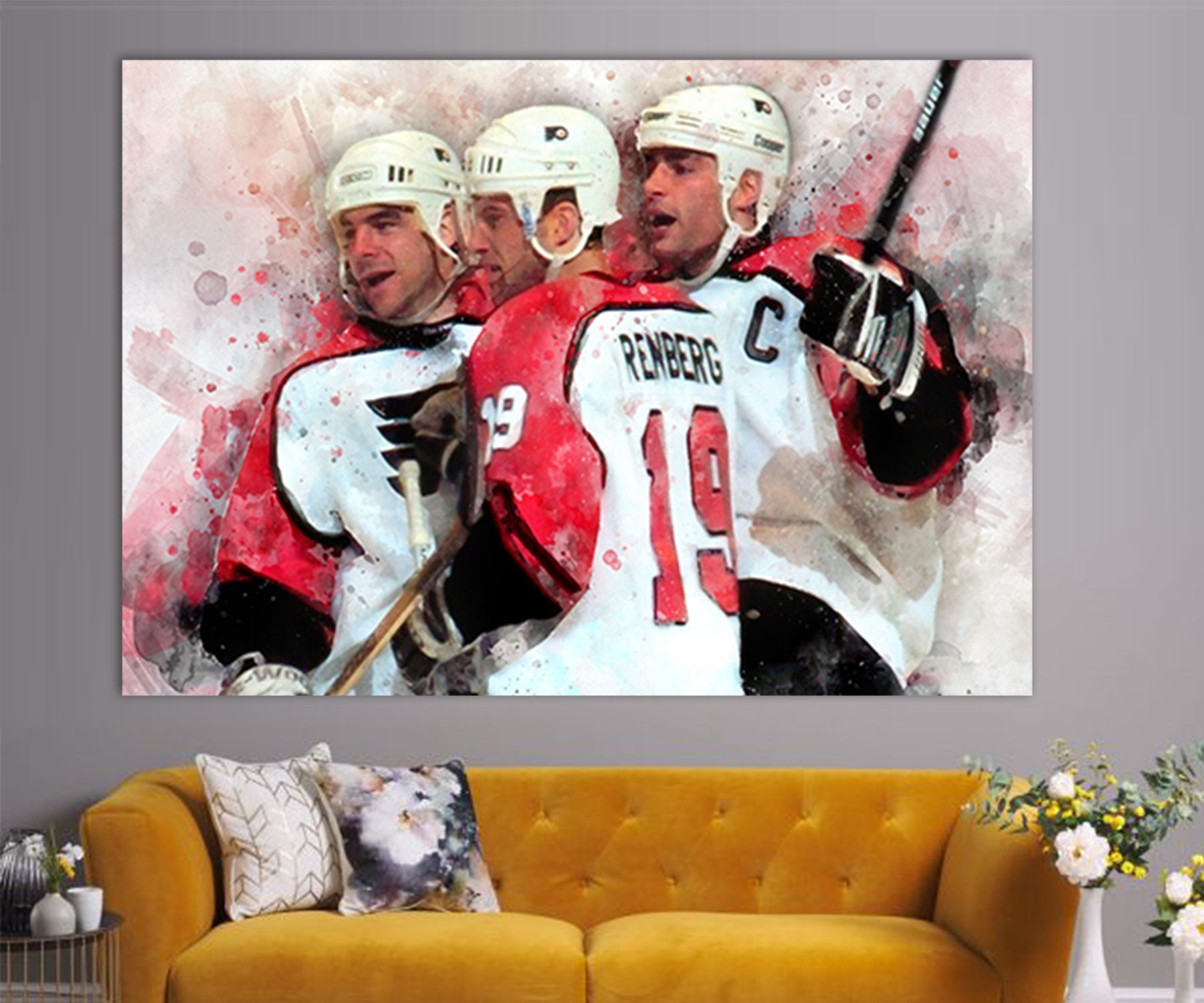 RARE John LeClair Philadelphia Flyers SherWood Hockey Store Display 18x24  Poster