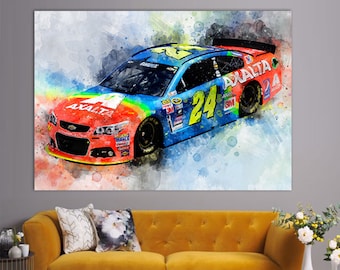 Jeff Gordon Canvas Print, NASCAR Wall Art, Canvas Wall Art, NASCAR Fan Gift, Racing Room Decor, Jeff Gordon Fan Gift, Jeff Gordon Picture