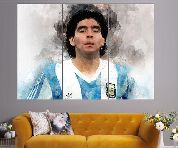Diego Maradona Quote Picture Reprint On Framed Canvas Wall Art Home Decotation 
