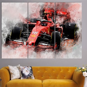 Charles Leclerc Car Canvas Print, Charles Leclerc Room Decor, F1 Wall Art, F1 Fan Gift, Charles Leclerc Fan Gift, Sports Wall Art