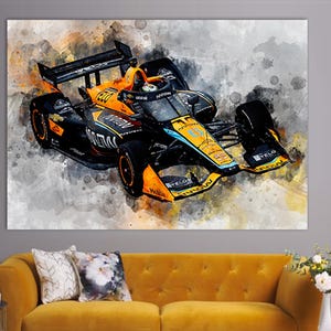 Pato O&#39;Ward Canvas Print, IndyCar Wall Art, Canvas Wall Art, IndyCar Fan Gift, Racing Room Decor, Pato O&#39;Ward Fan Gift, Pato O&#39;Ward Picture