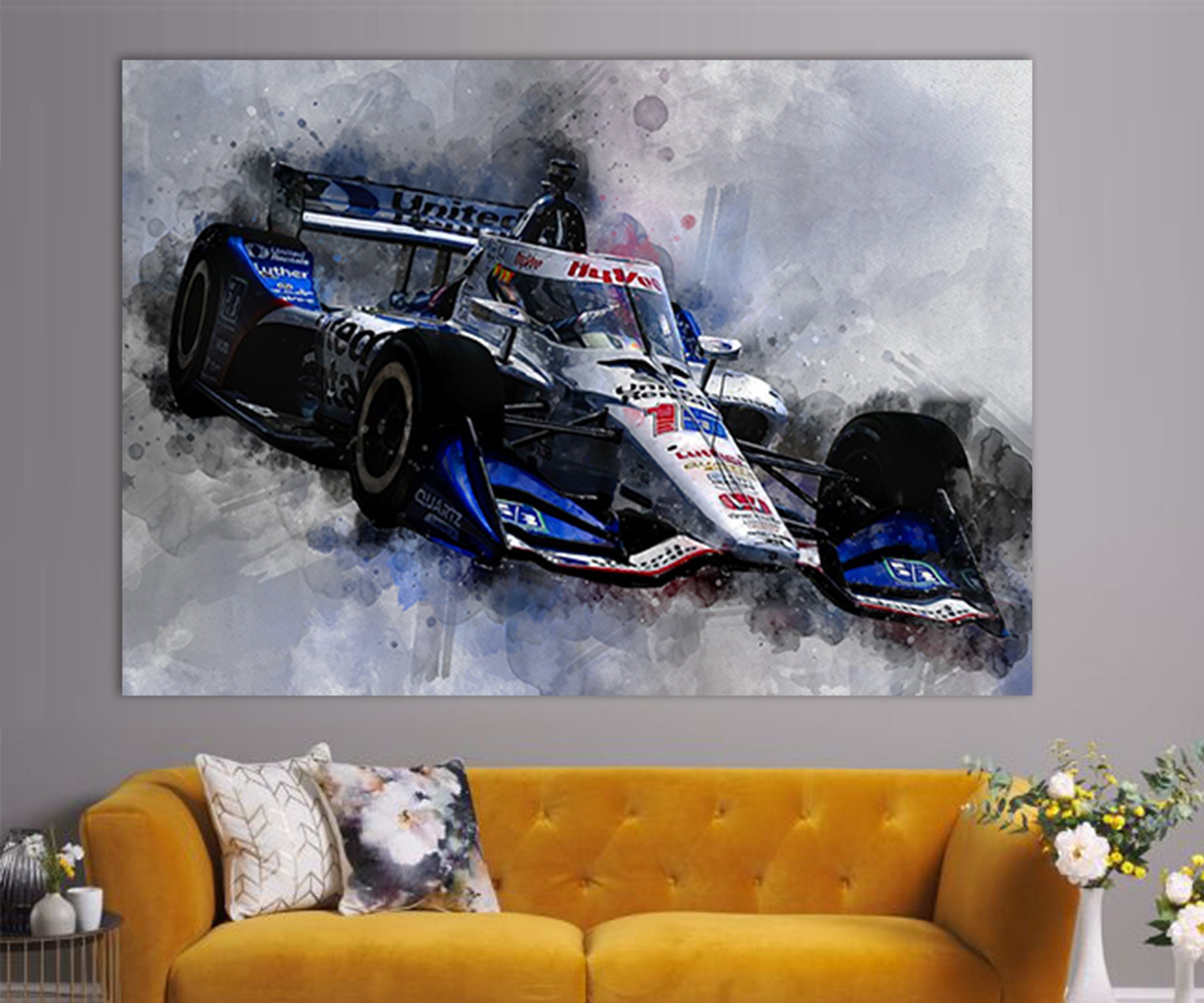 Graham Rahal Canvas Print, IndyCar Wall Art, Canvas Wall Art, IndyCar Fan Gift, Graham Rahal Fan Gift, Graham Rahal Poster