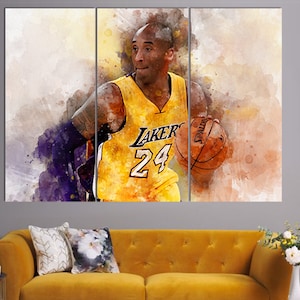 Kobe Bryant Canvas Print, Kobe Bryant Wall Art, Basketball Canvas Print, Basketball Fan Gift, Basketball Wall Art, Kobe Bryant Poster