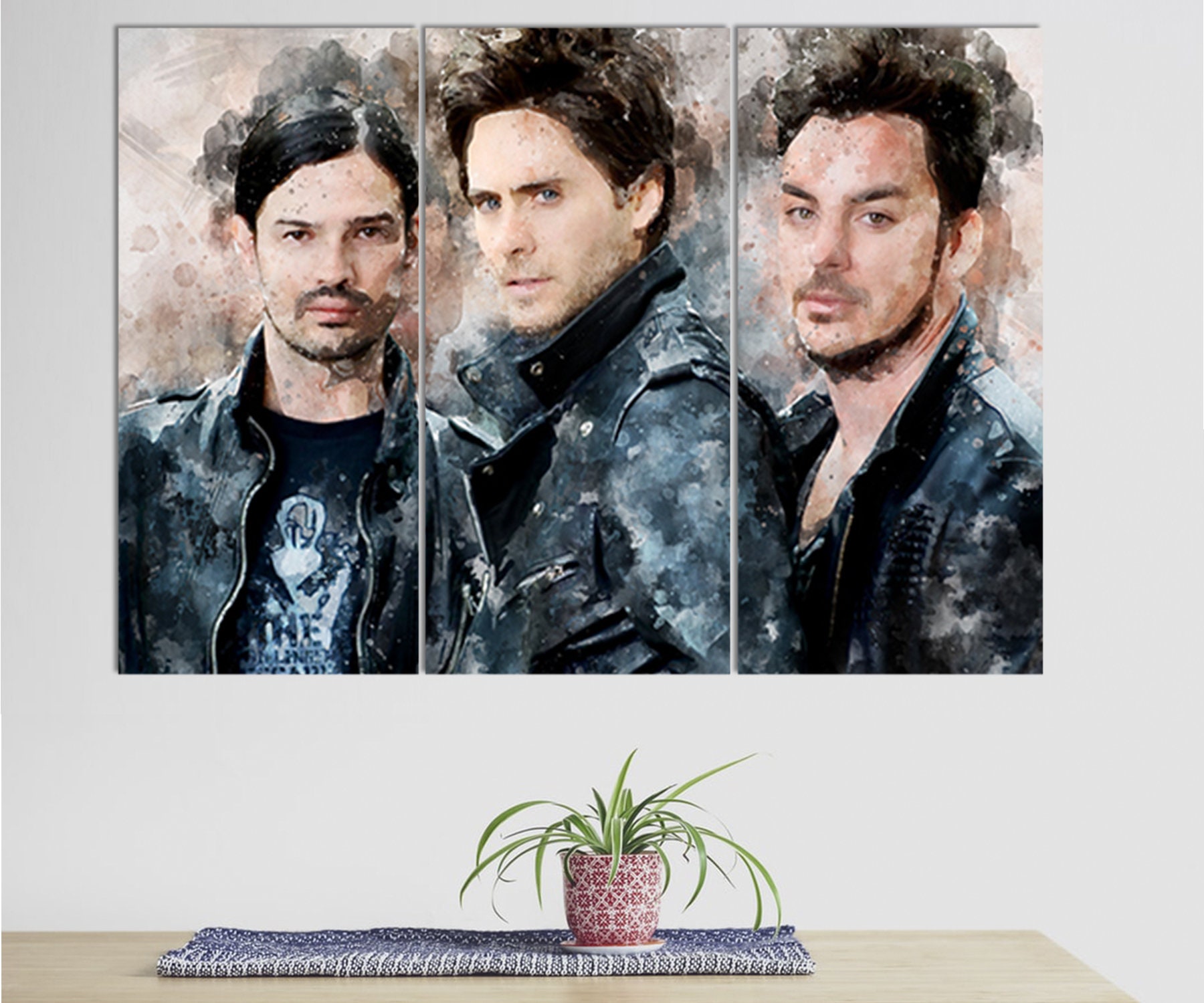 30 Seconds To Mars Canvas Print, 30 Seconds To Mars Room Decor, Canvas Wall Art, 30 Seconds To Mars Fan Gift, Rock Fan Gift