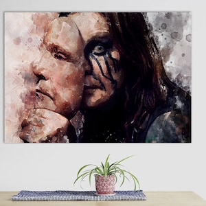 Ozzy Osbourne Canvas Print, Ozzy Osbourne Room Decor, Canvas Wall Art, Ozzy Osbourne Fan Gift, Rock Fan Gift