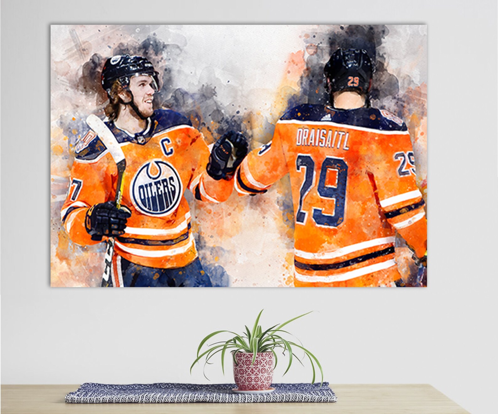 Connor Mcdavid and Leon Draisaitl Canvas Print Connor Mcdavid - Etsy