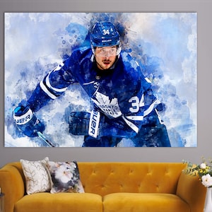 Auston Matthews Canvas Print, Auston Matthews Fan Gift, Ice Hockey Wall Art, Hockey Fan Gift, Auston Matthews Poster