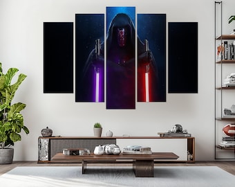 Tableau drôle Star Wars impression toile encadrée Dark Vador Storm