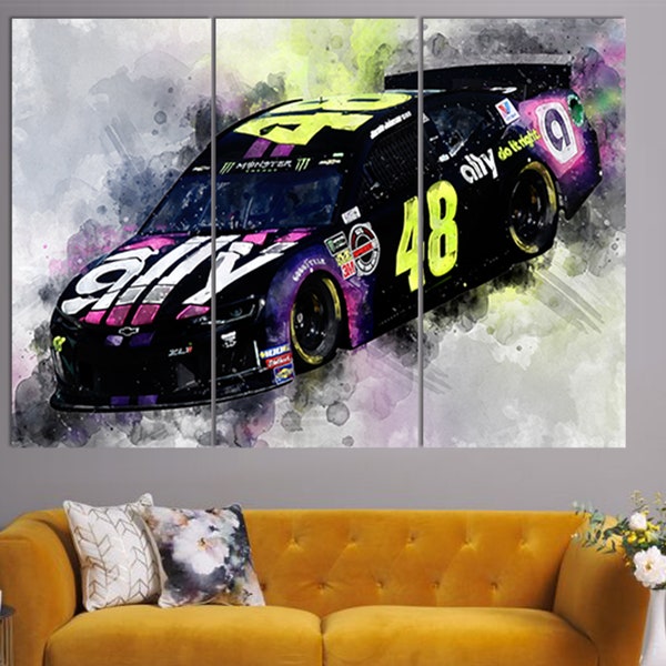 Jimmie Johnson Canvas Print, NASCAR Room Decor, NASCAR Fan Gift, Racing Wall Art, Jimmie Johnson Fan Gift, Jimmie Johnson Poster