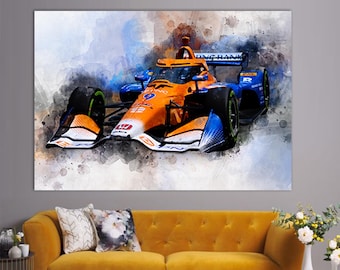 Scott Dixon Canvas Print, IndyCar Wall Art, Canvas Wall Art, IndyCar Fan Gift, Racing Room Decor, Scott Dixon Fan Gift, Scott Dixon Picture