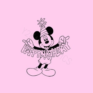 Mickey Mouse Happy Birthday SVG Disney svg Digital download