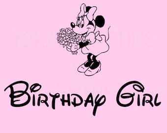 Minnie Mouse birthday girl SVG digital download