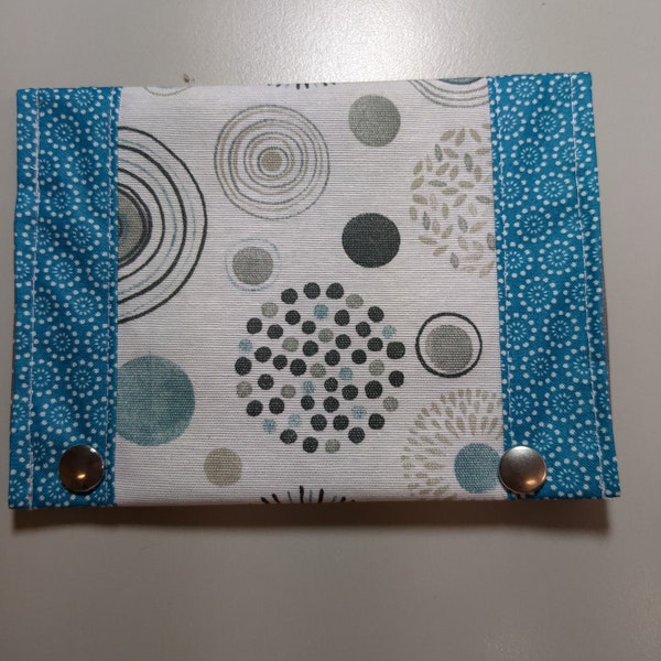 Tobacco pouch, coated cotton, water-repellent, turquoise