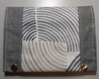 Tabaktasche beschichtete Baumwolle wasserabweisend graue Streifen