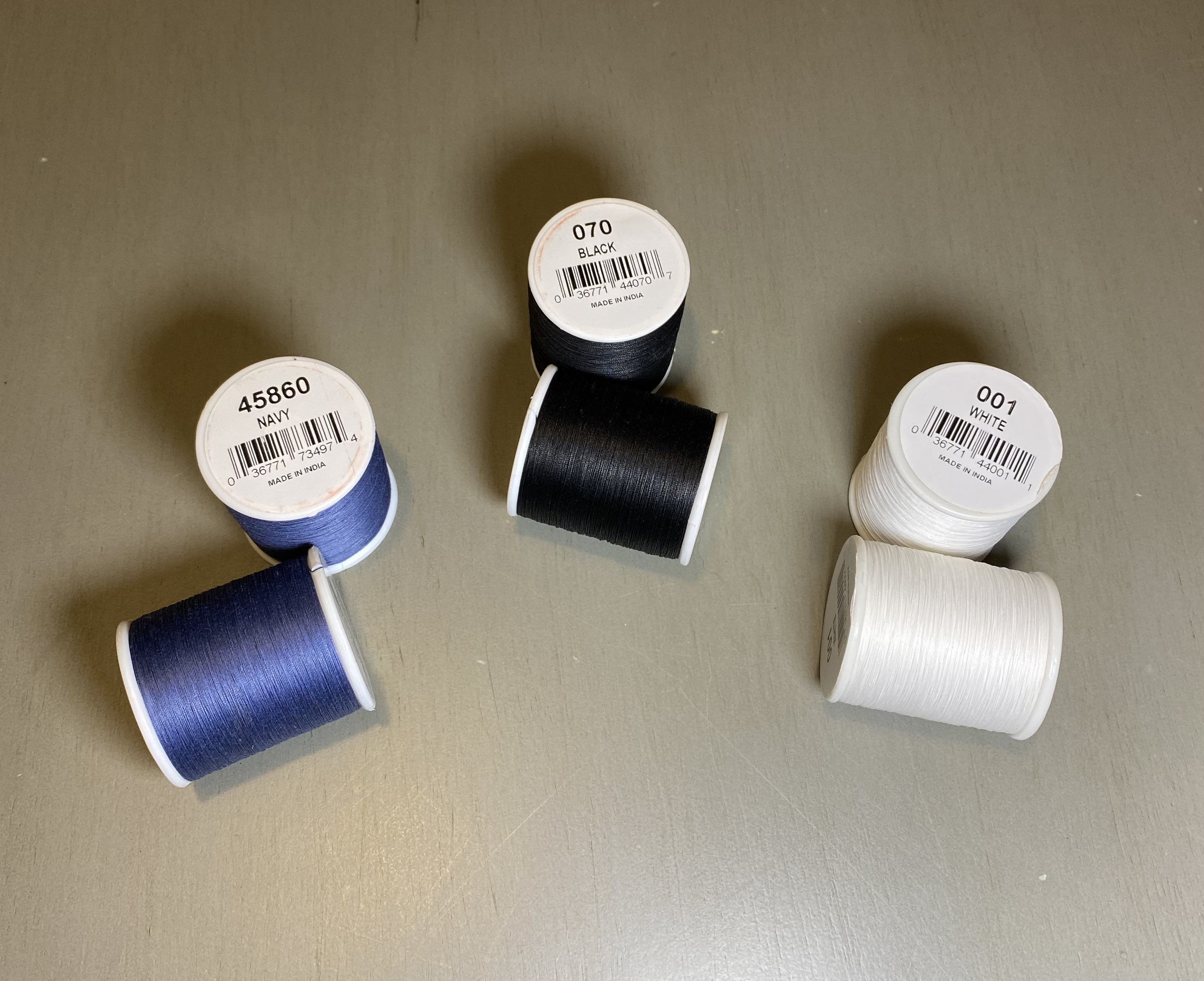 Black White Navy Thread 100 Cotton Glazed Quilting Thread Etsy