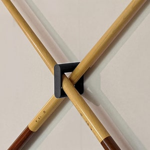 Billiard Cue Crossed Wall Hanger Bracket