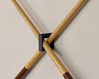 Billiard Cue Crossed Wall Hanger Bracket