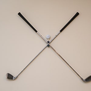 Golf Club Crossed Wall Hanger Bracket