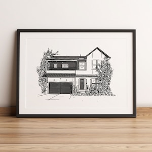 Custom House Portrait | Housewarming Gift | First Home Gift | Home Illustration | Hand-drawn | New Home Gift | Line Drawing | Last-Minute