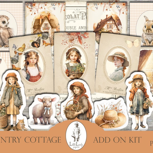 Country cottage farmhouse cottage junk journal digital junk journal country cottage crafting ephemera cottage scrapbooking printable pages