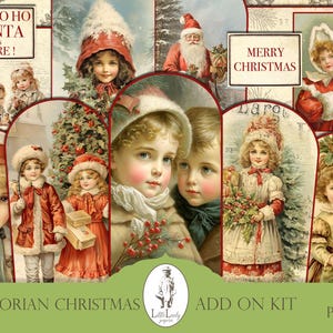 Victoriaanse kerstjournaalkit, kortstondig (digitaal)