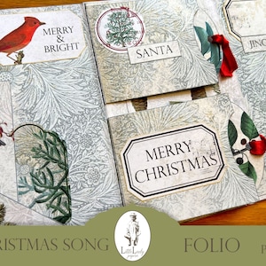 Christmas folio junk jurnal digital christmas kit printable christmas pages tags christmas junk journal folio christmas ephemera