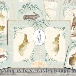 Ostern Junk Journal Vintage Ostern Hase Ostern Ostern Junk Journal druckbare Ephemera Ostern Scrapbooking Osterpapier Basteln
