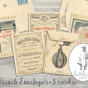 french journal digital french ephemera envelops french collage sheet french scrapbooking paris ephemera french envelopes paper crafting