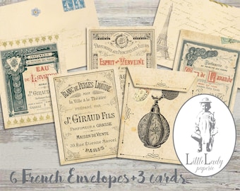 Vintage French Ephemera: Envelopes and Cards (Digital)