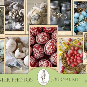 Easter junk journal digital easter photos junk journal kit easter jurnaling easter ephemera photographs easter scrapbooking printable