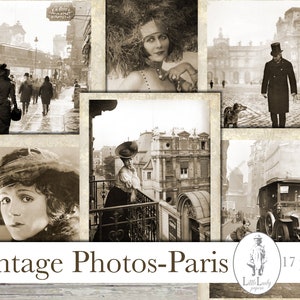 French Paris junk journal vintage photographs digital victorian photos french paris printable vintage photos victorian ephemera scrapbooking