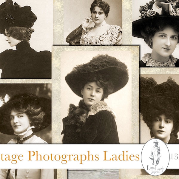 Vintage photographs junk journal digital vintage photos victorian woman junk journal printable photographs ephemera scrapbooking