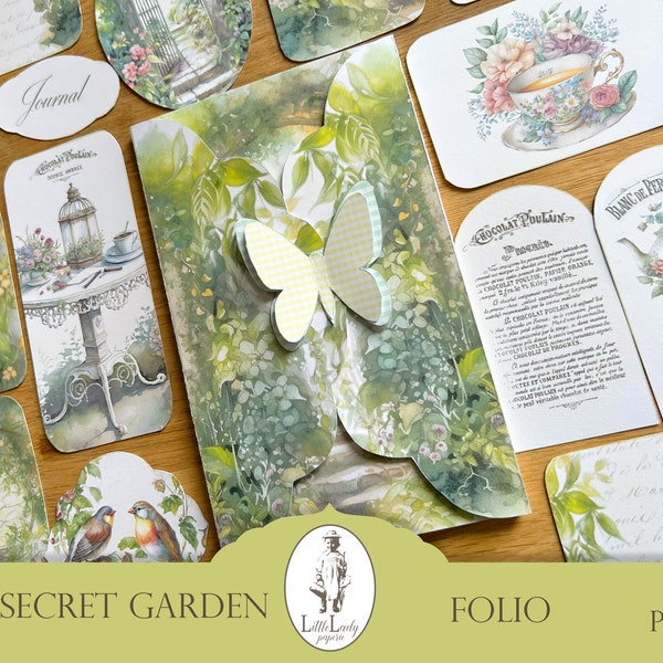 Victorian secret garden junk journal digital folio junk journal victorian set printable victorian secret garden pages victorian ephemera