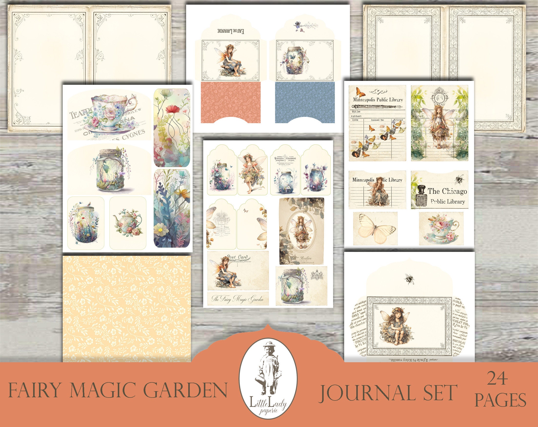 Fairy Garden Junk Journal Kit, Magic Ephemera (digital Set) - Etsy
