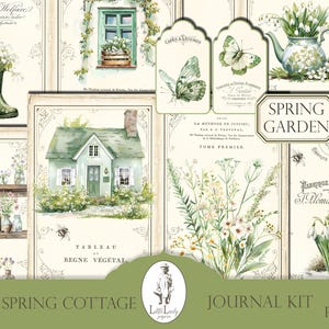 Frühling junk journal kit digitaler Frühling Garten Printable Frühling Ostern Frühling Cottage Garten Frühling Ephemera Frühling Scrapbooking