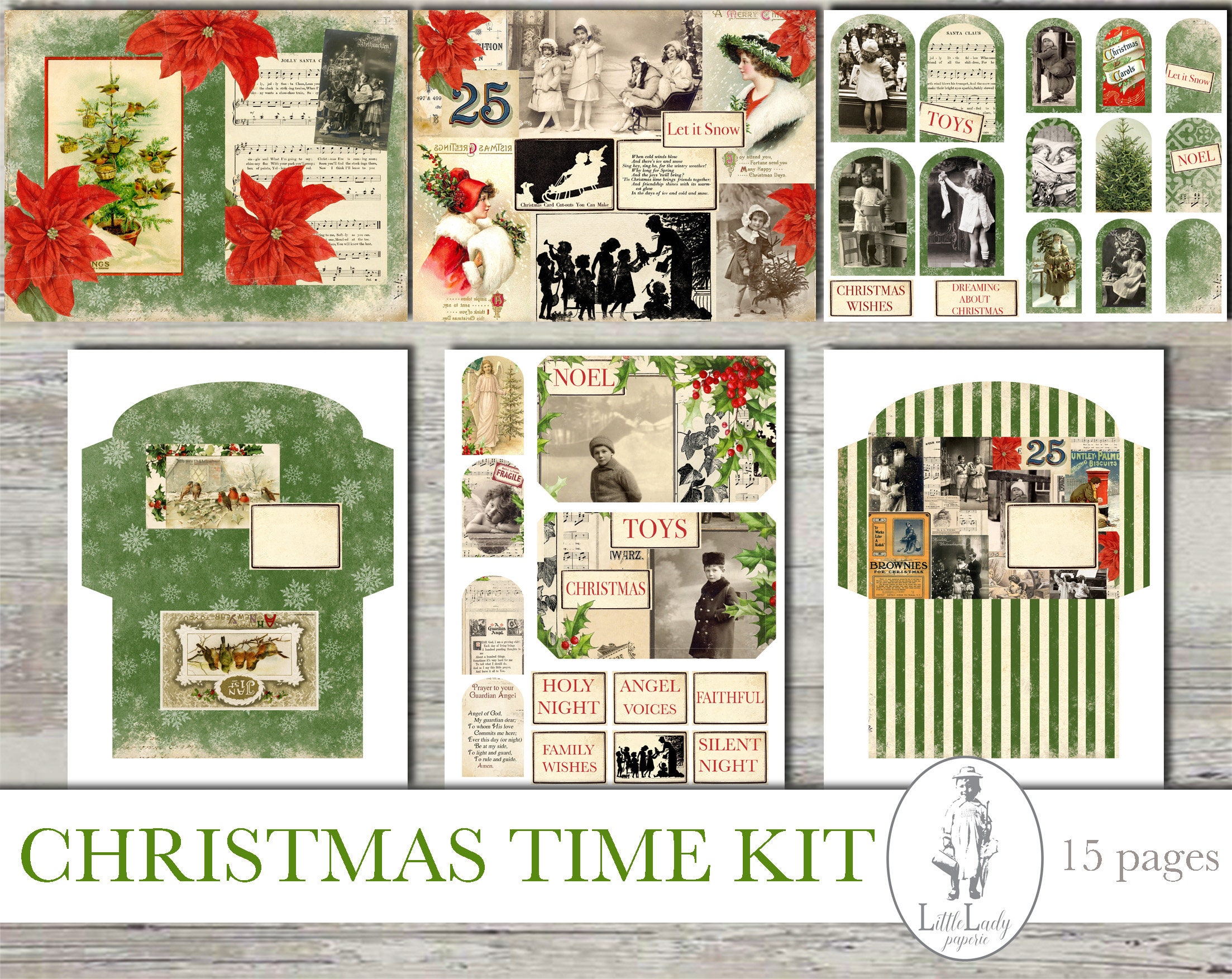 Christmas Junk Journal Kit, Printable Ephemera (digital) - Etsy