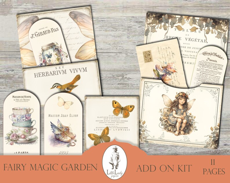 Fairy Garden Junk Journal Pages, Ephemera Set (digital Download) - Etsy