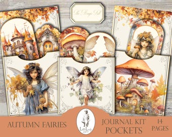 May include: A digital scrapbooking kit with 14 pages and pockets featuring autumn fairies, mushrooms, and a whimsical castle. The kit includes the text "The Magic Fall" and "Autumn Fairies".