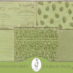 Christmas green junk journal pages christmas green digital junk journal set christmas green basic pages christmas ephemera crafting paper