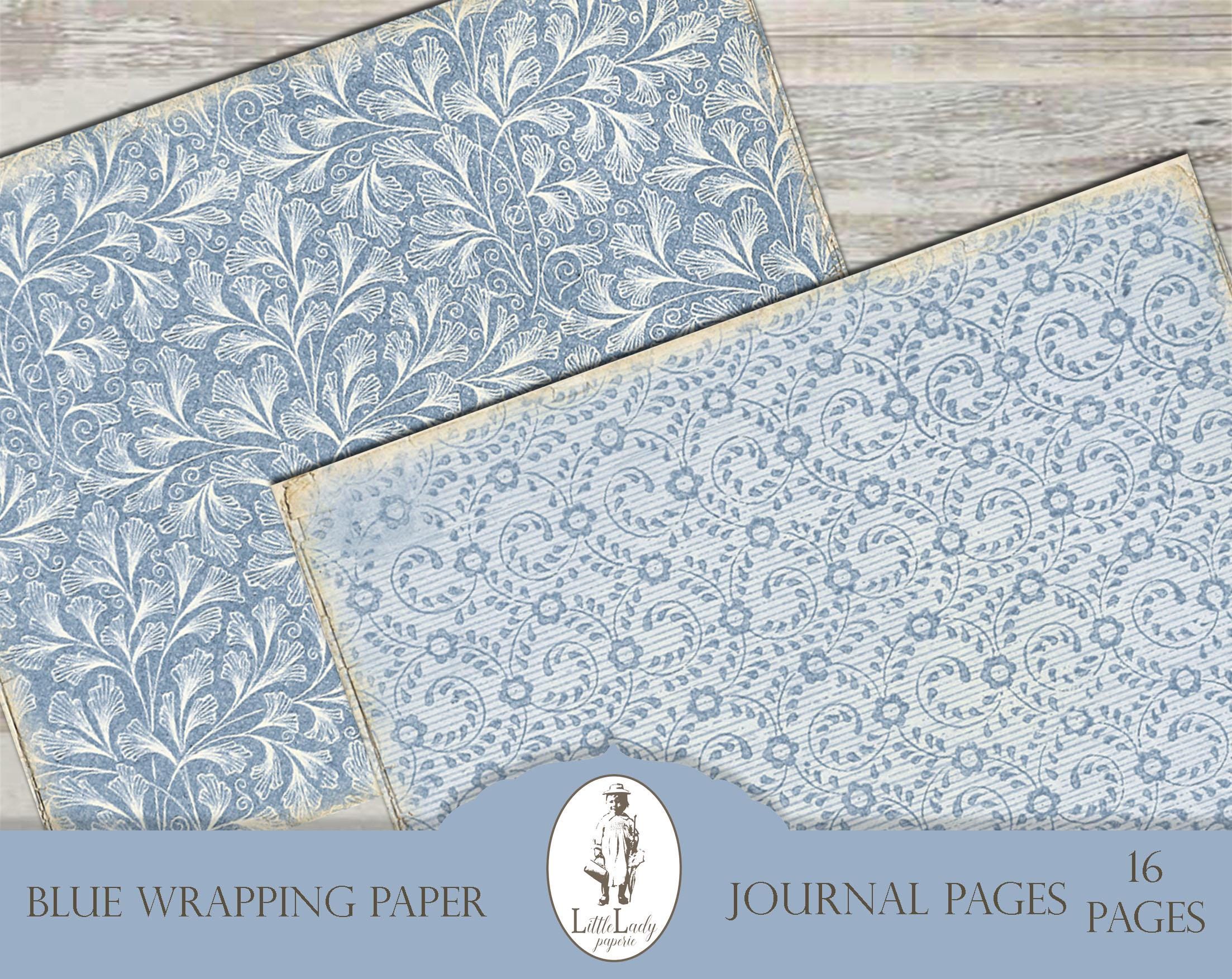 Blue Winter Junk Journal Pages, Printable Ephemera (digital Download ...