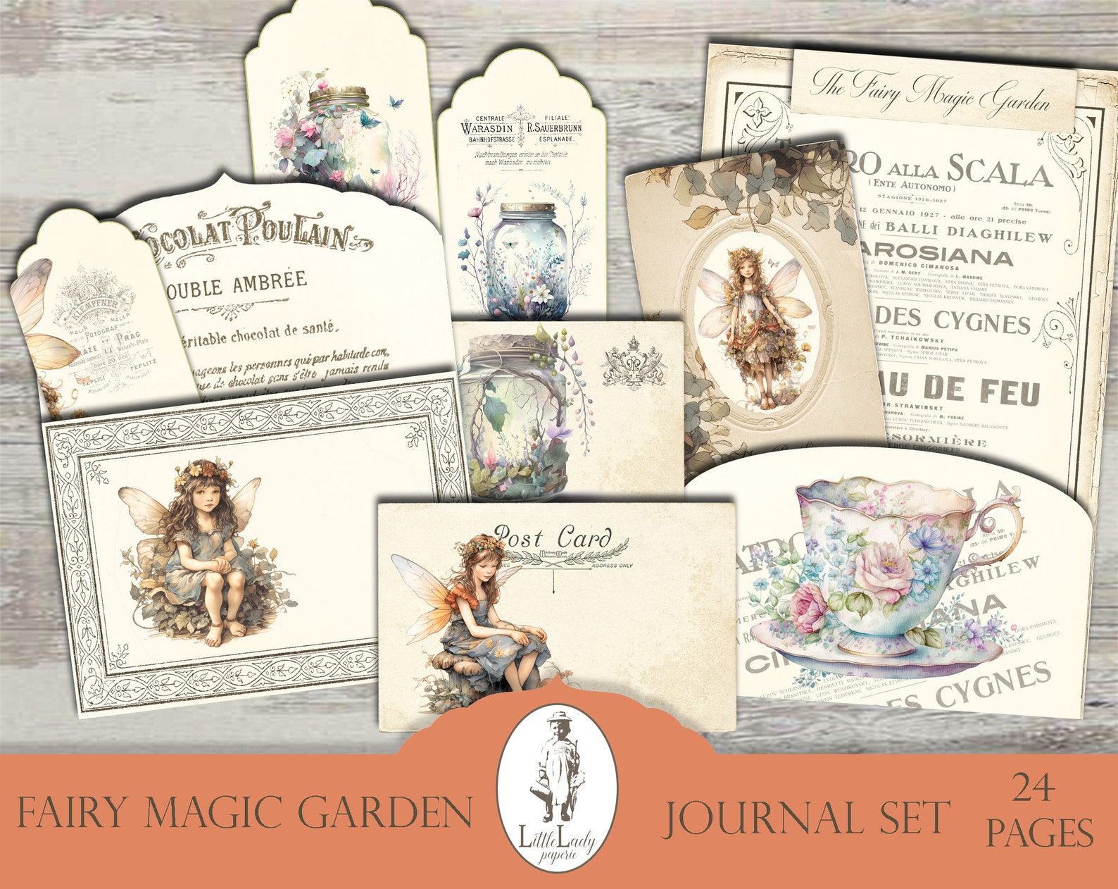 Fairy Garden Junk Journal Kit, Magic Ephemera (digital Set) - Etsy