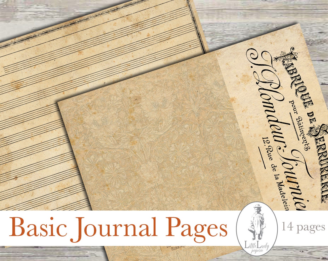 Basic Junk Journal Pages, Vintage Ephemera (digital Download) - Etsy