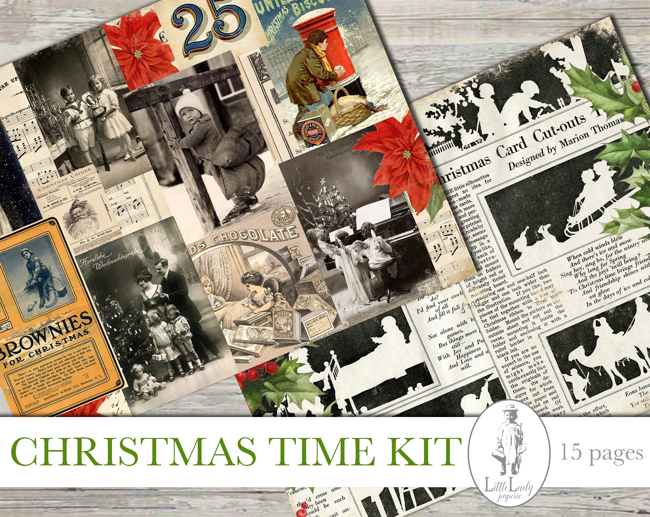 Christmas Junk Journal Kit, Printable Ephemera (digital) - Etsy