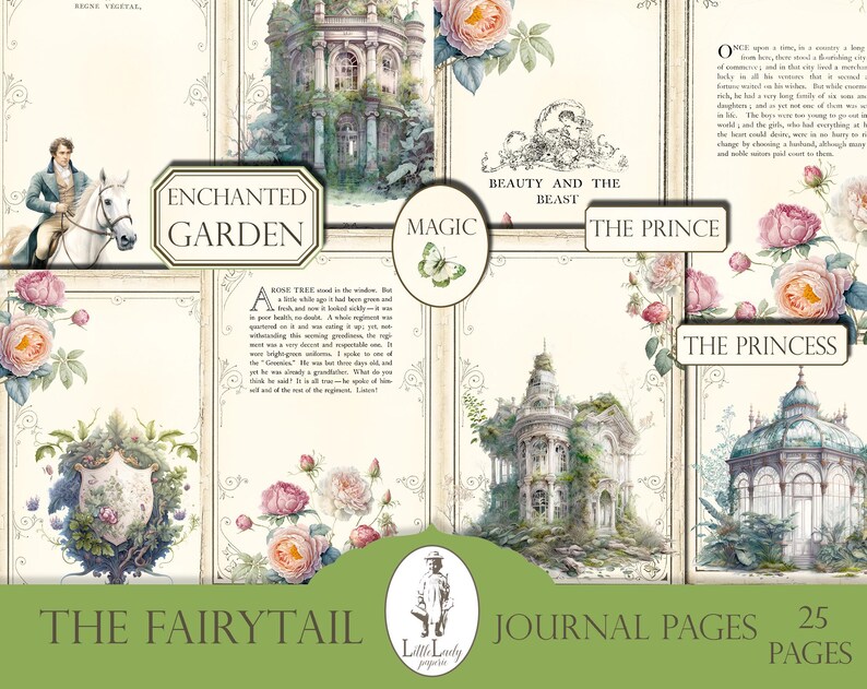 Fairy Tale Junk Journal Kit, Printable Ephemera (digital Download) - Etsy