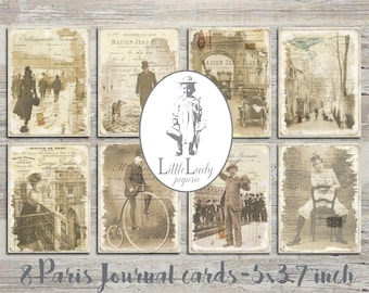Paris Ephemera Cards | French Junk Journal, Scrapbooking (Digital Download)