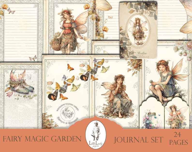 Fairy Garden Junk Journal Kit, Magic Ephemera (digital Set) - Etsy