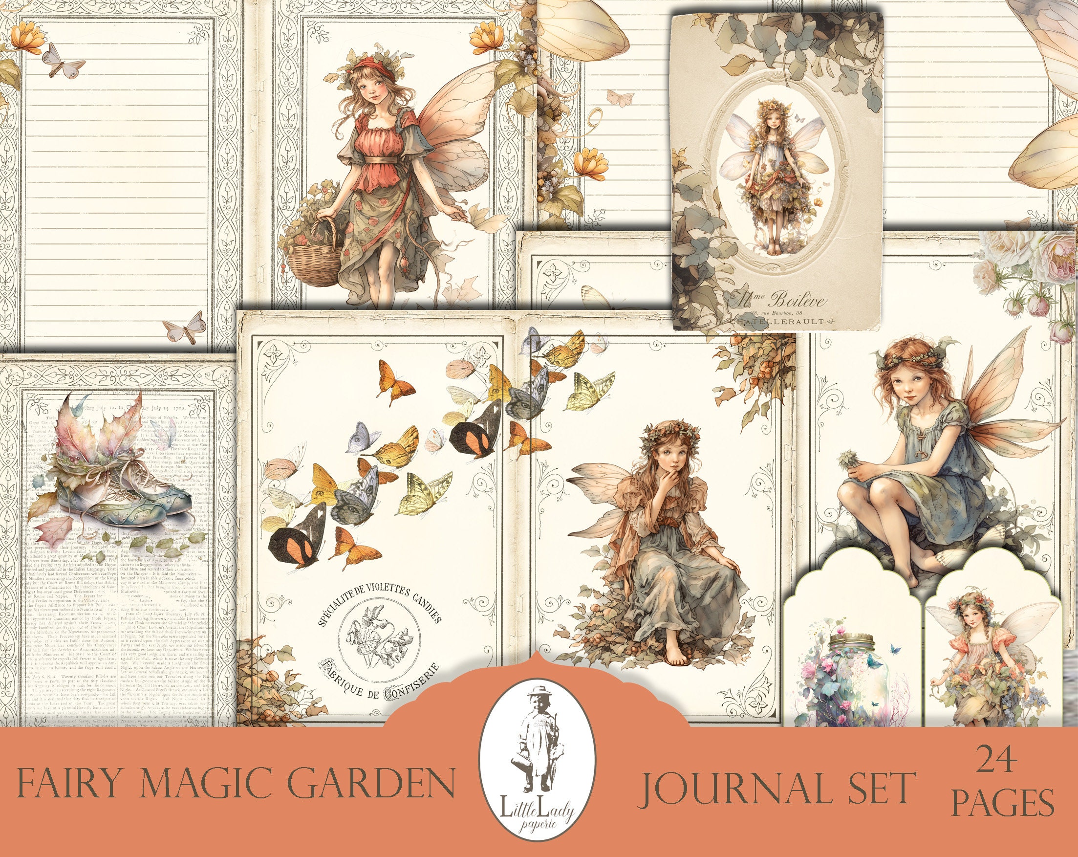 Fairy Garden Junk Journal Kit, Magic Ephemera (digital Set) - Etsy