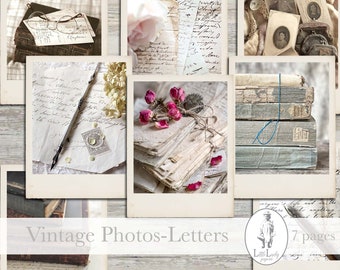 French Ephemera: Vintage Letter & Photo Prints (Digital Download)