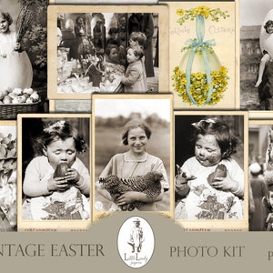 Easter vintage photos junk journal digital easter photo easter junk journal kit vintage photograph easter ephemera easter kit